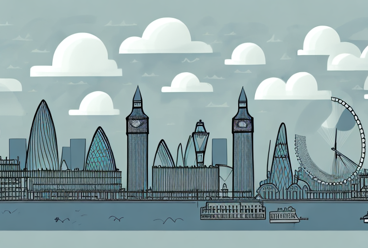 A london cityscape with prominent landmarks